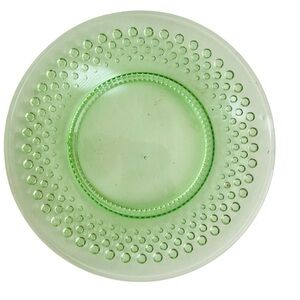 Vintage Smith Glass Hobnail Lime Green Salad Plate